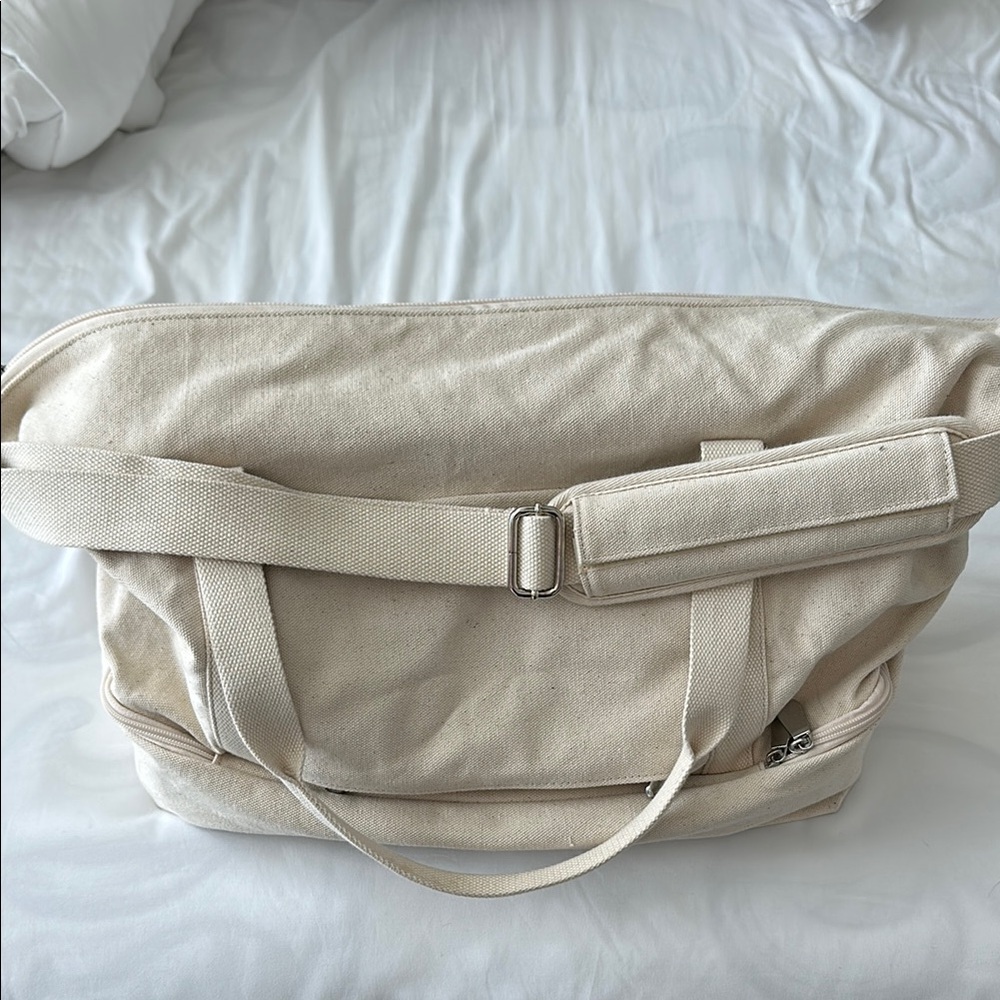 Lo and Sons Catalina Deluxe Natural Canvas Travel weekender Bag